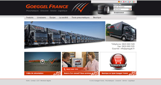 Page web GOEGGEL FRANCE SNC